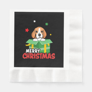 Servilleta De Papel Beagle Santa Dog Amantes de Feliz Navidad
