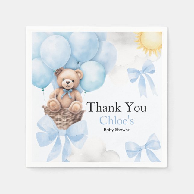 Servilleta De Papel Bear Baby Shower (Anverso)
