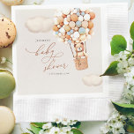 Servilleta De Papel Bear Balloons Napkins de papel Baby Shower<br><div class="desc">Estas servilletas de papel de personalizable con un oso lindo sentado en un globo de aire caliente en Zazzle son la adición perfecta a cualquier fiesta o evento. El diseño incluye un ilustracion de oso lúdico con un fondo de globo de aire caliente colorido. Las servilletas están hechas de papel...</div>