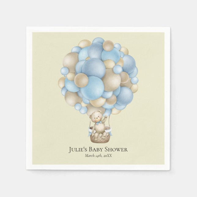 Servilleta De Papel Bear Bear Princesa Chica Rosa | Baby Shower Napkin (Anverso)