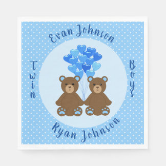 Servilleta De Papel Bear Boy Twins Napkins de papel