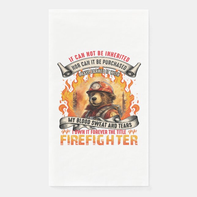 Servilleta De Papel Bear de Fireman (Anverso)