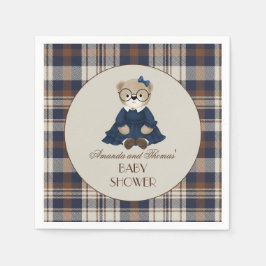 Servilleta De Papel Bear Luxury Girl Baby Shower 