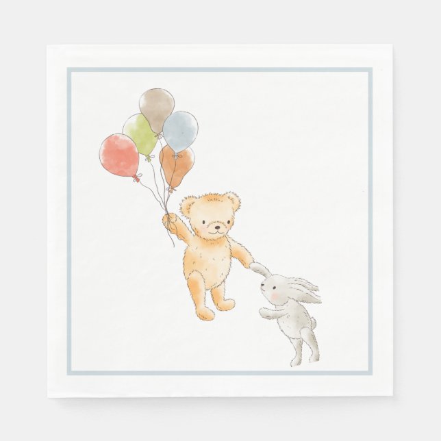 Servilleta De Papel Bearly Wait Baby Shower Napkins (Anverso)