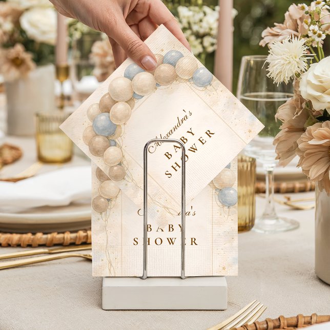 Servilleta De Papel Bearly Wait Balloon Baby Shower (Subido por el creador)