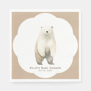 Servilleta De Papel Bearly Wait Neutral Teddy Bear Baby Shower