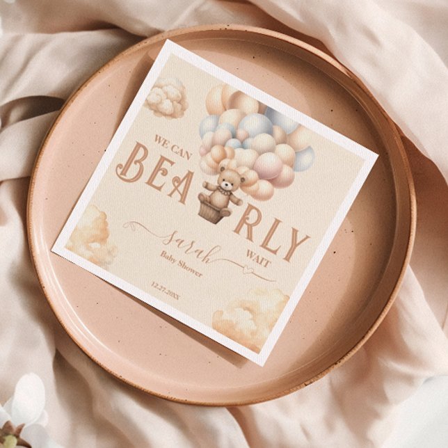 Servilleta De Papel Bearly Wait Sexo Neutral Teddy Bear Globos (Subido por el creador)