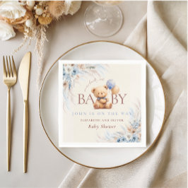 Servilleta De Papel Bearly Wait Teddy Bear Baby Shower Table Design