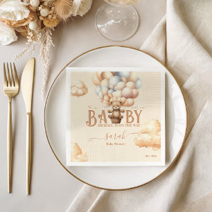 Servilleta De Papel Bearly Wait Teddy Bear Globos Género Neutral