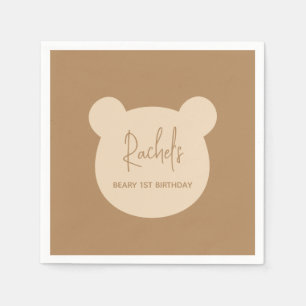 Servilleta De Papel Beary 1 Fiesta de cumpleaños