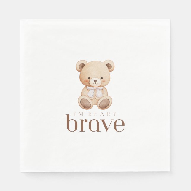 Servilleta De Papel beary brave childhood cancer sick kids cute  (Anverso)