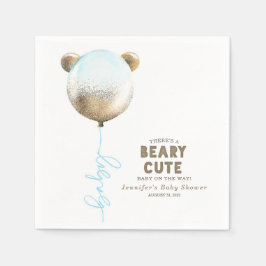 Servilleta De Papel Beary Cute Teddy Bear Balloon Baby Shower