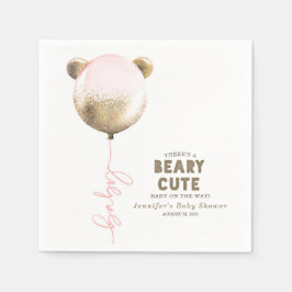 Servilleta De Papel Beary Cute Teddy Bear Balloon Baby Shower