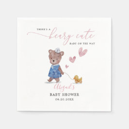 Servilleta De Papel Beary Cute Teddy Bear Chica Baby Shower