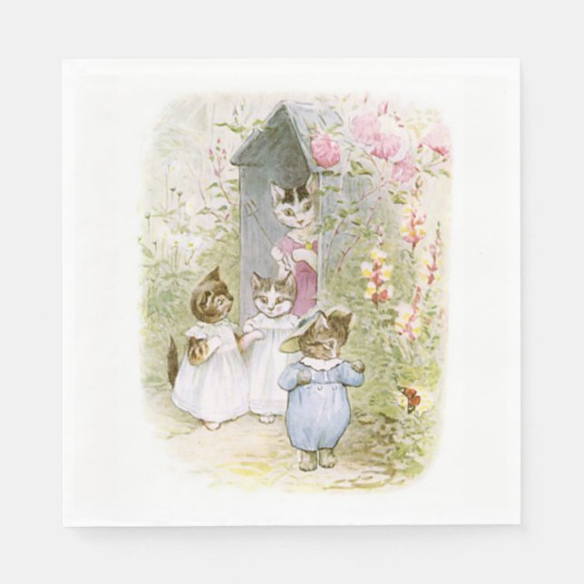 Servilleta De Papel Beatrix Potter, Mittens Kitten, (Anverso)