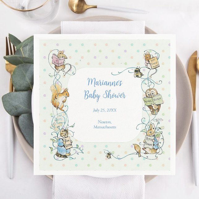 Servilleta De Papel Beatrix Potter Peter the Rabbit Baby Shower (Subido por el creador)