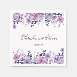 Servilleta De Papel Beauty Purple Boda Floral