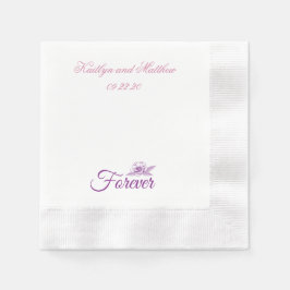 Servilleta De Papel Beauty Purple Pur Boda Floral