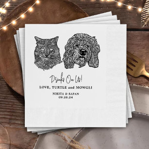 Servilleta De Papel Beba Con Mascotas Estadounidenses Personalizado Bo