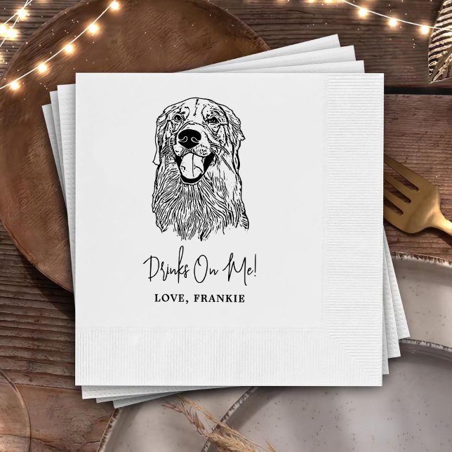 Servilleta De Papel Beba Sobre Mí Mascotas Personalizado Boda De Dibuj (Subido por el creador)