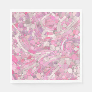 Servilleta De Papel Bebbles Mosaic Art - Rosa Rubor Rosa