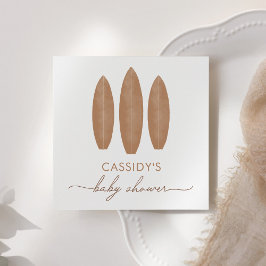 Servilleta De Papel Bebé a bordo Boho Surfboard Baby Shower