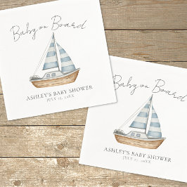 Servilleta De Papel Bebé a bordo de Baby Shower Náutico
