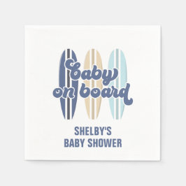 Servilleta De Papel Bebé a bordo Surfboard Beach Baby Shower Napkins