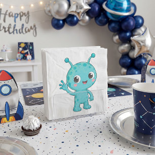 Servilleta De Papel Bebé Alien Espacial Monstruo Adorable
