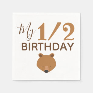 Servilleta De Papel Bebé Bebé Medio Cumpleaños