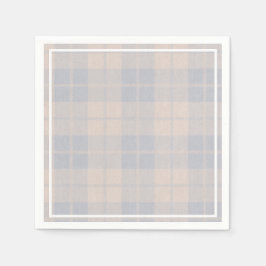 Servilleta De Papel Bebé Blue Buffalo Plaid Burlap Napkins