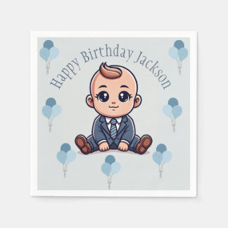 Servilleta De Papel Bebé Boss Napkins de Papel de Cumpleaños