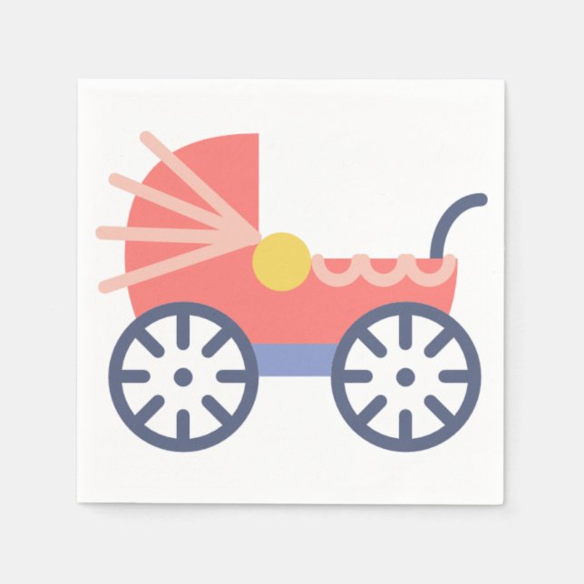 Servilleta De Papel bebé buggy (Anverso)