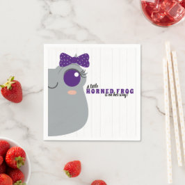 Servilleta De Papel Bebé Chica Horn Frog Purple Baby Shower