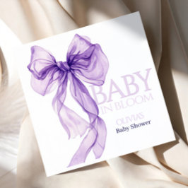 Servilleta De Papel Bebé color de agua morado en Baby Shower en sangre