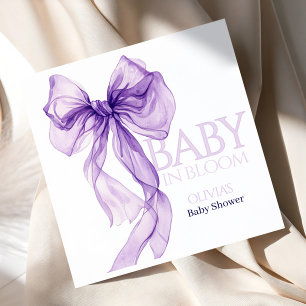 Servilleta De Papel Bebé color de agua morado en Baby Shower en sangre