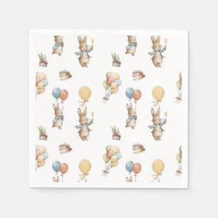 Servilleta De Papel Bebé conejo con globos