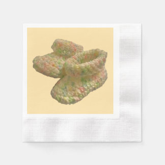 Servilleta De Papel Bebé Crochet Zapatos Fiestas Napkins