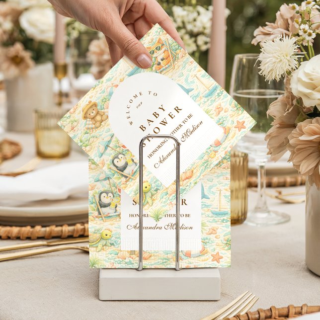 Servilleta De Papel Bebé Cumple Fiesta de Animales Tropicales Adorable (Subido por el creador)