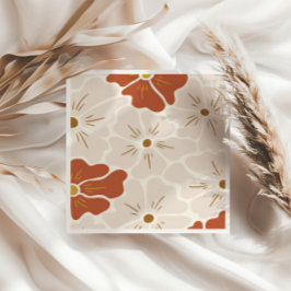 Servilleta De Papel Bebé de Boho Retro Groovy en Bloom