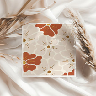 Servilleta De Papel Bebé de Boho Retro Groovy en Bloom