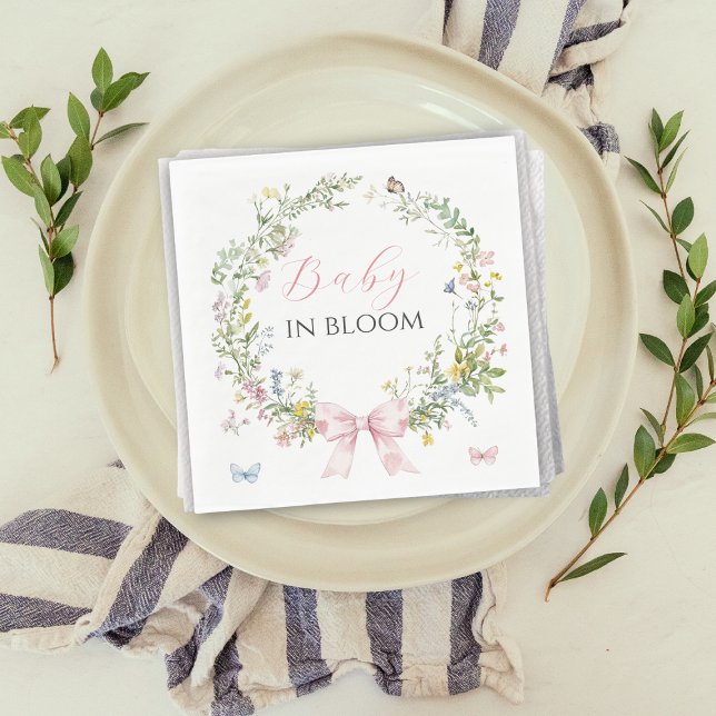 Servilleta De Papel Bebé de boho ruso en Baby Shower de burbujas rosas (Subido por el creador)