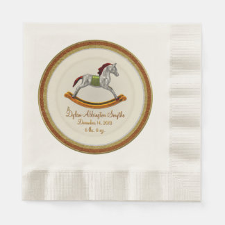 Servilleta De Papel Bebé de caballo de Rocking (personalizado)