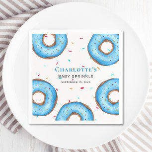 Servilleta De Papel Bebé de donut azul rociado