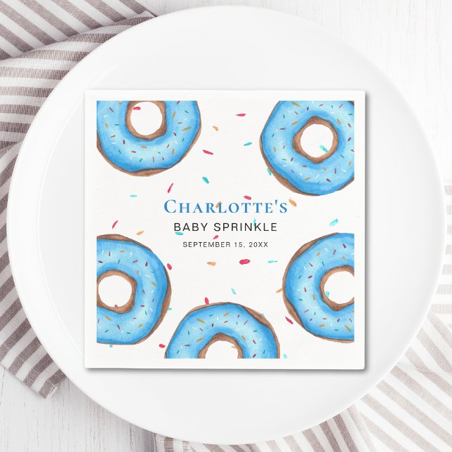 Servilleta De Papel Bebé de donut azul rociado (Subido por el creador)