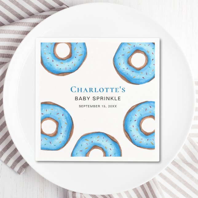 Servilleta De Papel Bebé de donut azul rociado (Subido por el creador)