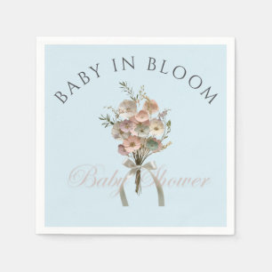 Servilleta De Papel Bebé de flores silvestres en el Baby Shower Bloom 