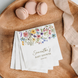 Servilleta De Papel Bebé de flores silvestres en el Baby Shower de Blo