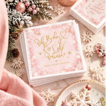 Bebé de Invierno Pink Gold Copo de Nieve