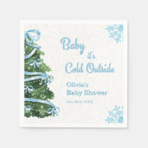 Bebé de lazo azul, hace frío afuera, baby shower d